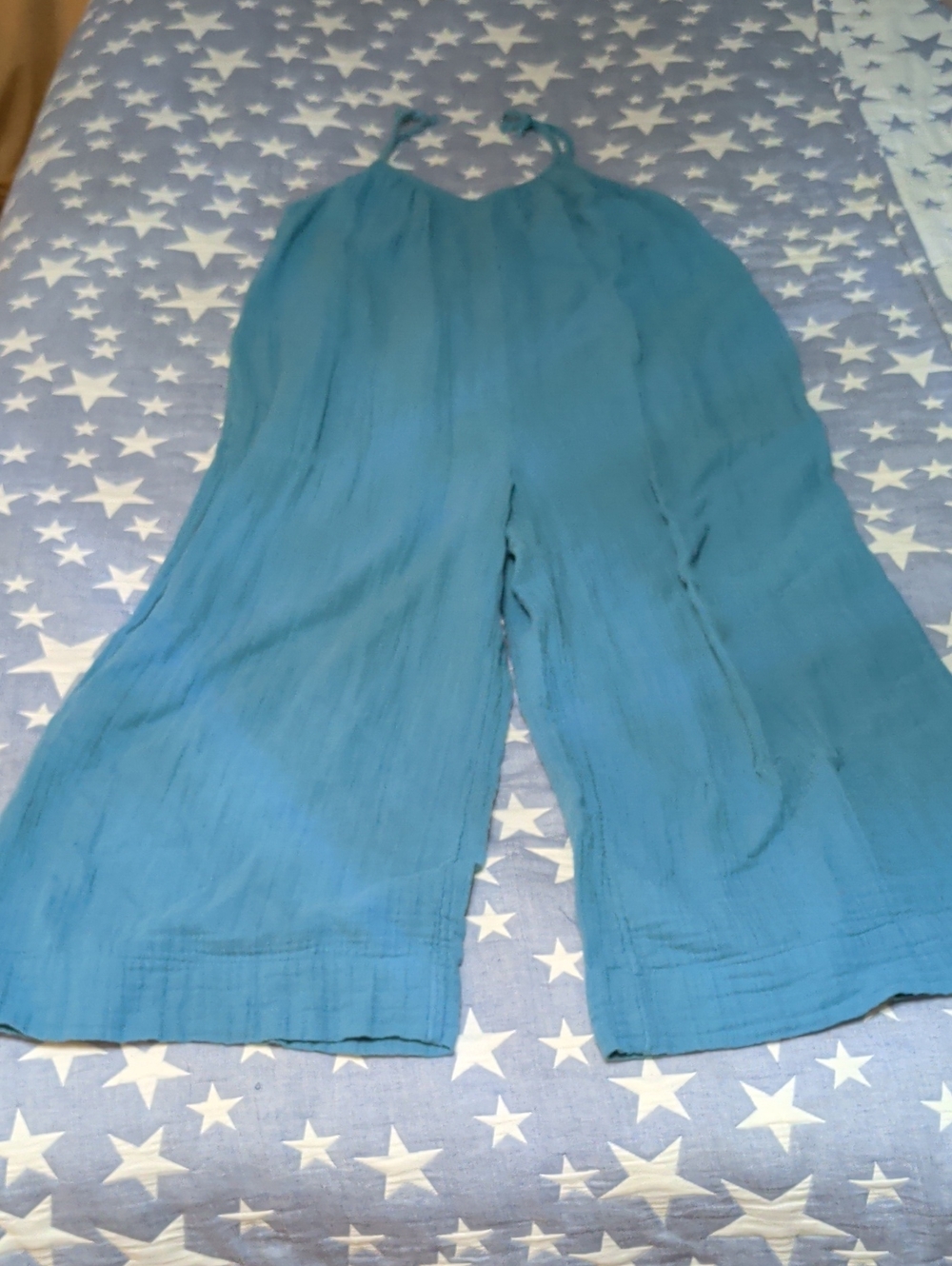 Old Navy Linen Romper M TEAL Turquoise